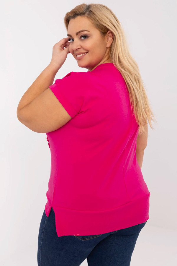 pink - Plus size blouse model 211752 Relevance U704-211752
