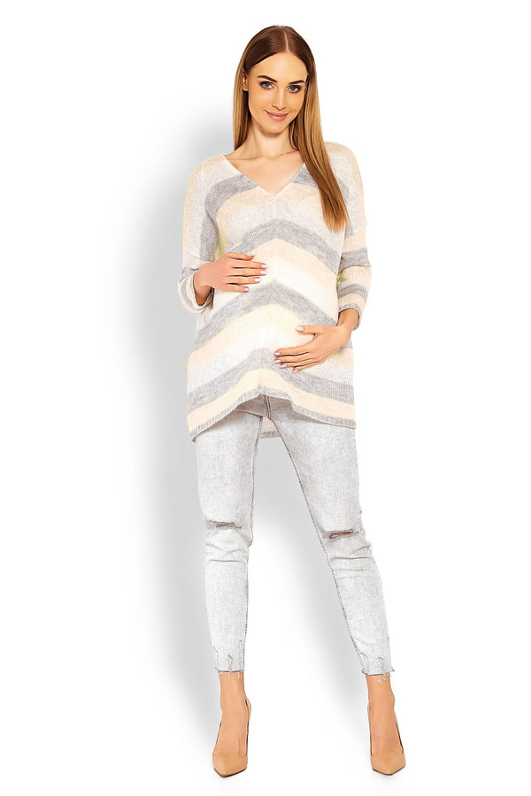 yellow - Pregnancy sweater model 114523 PeeKaBoo U704-114523