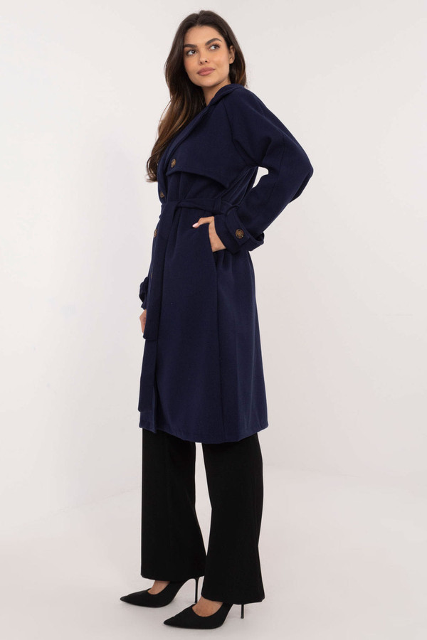navy blue - Coat model 202436 Och Bella U704-202436