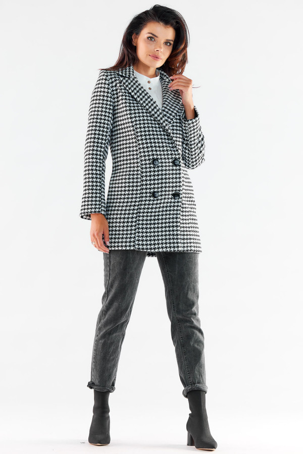 black - Coat model 173857 awama U704-173857