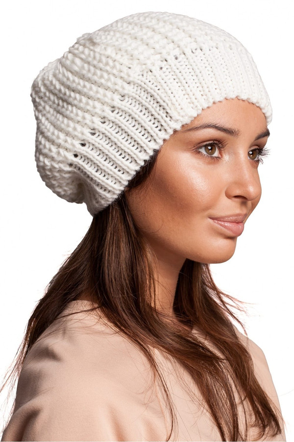 beige - Beret model 148903 BE Knit U704-148903
