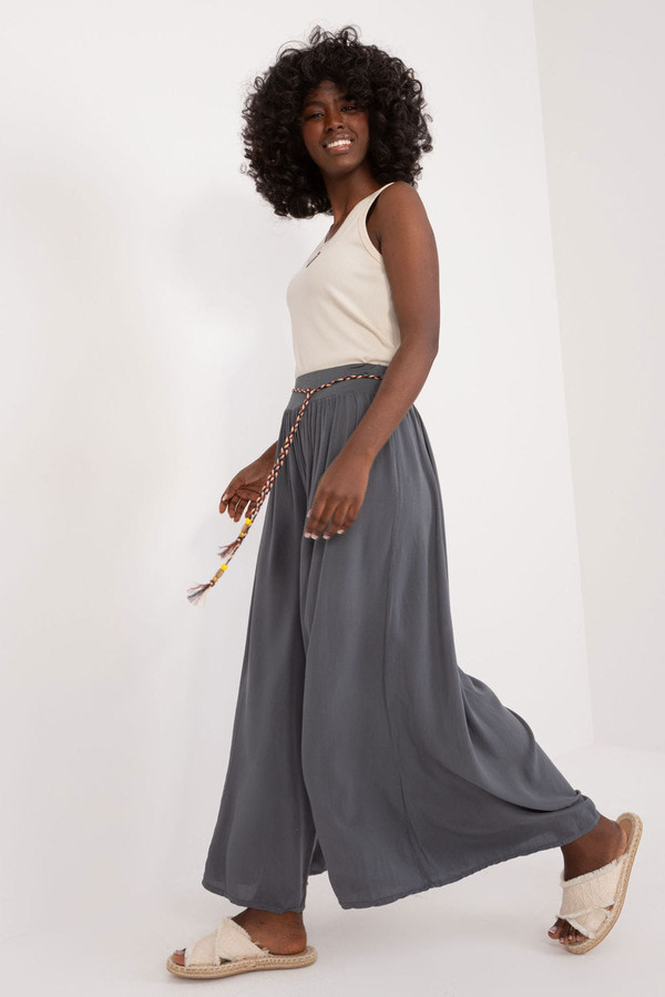 grey - Women trousers model 196767 Och Bella U704-196767