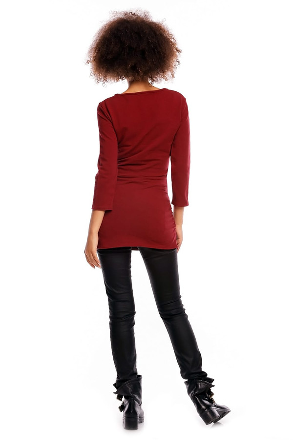 red - Maternity tunic model 84455 PeeKaBoo U704-84455
