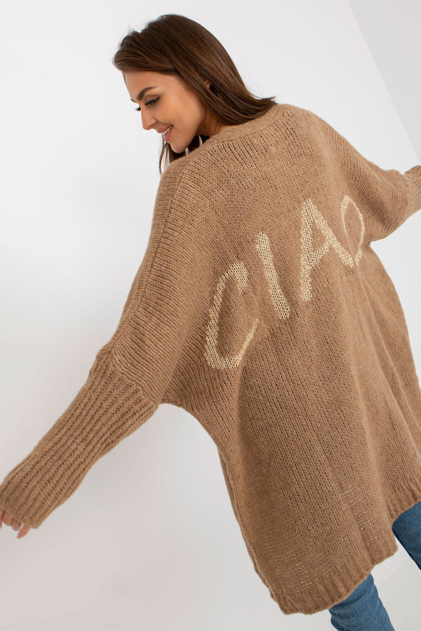 beige - Cardigan model 170734 Och Bella U704-170734