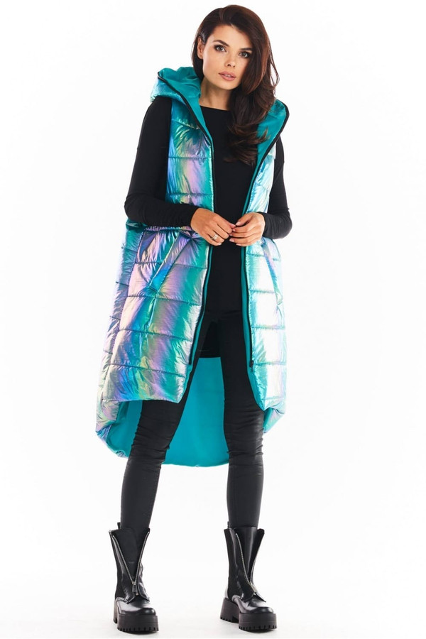 blue - Gilet model 149752 awama U704-149752