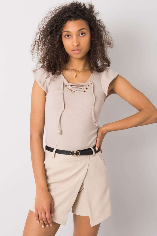 beige - Blouse model 167394 Italy Moda U704-167394