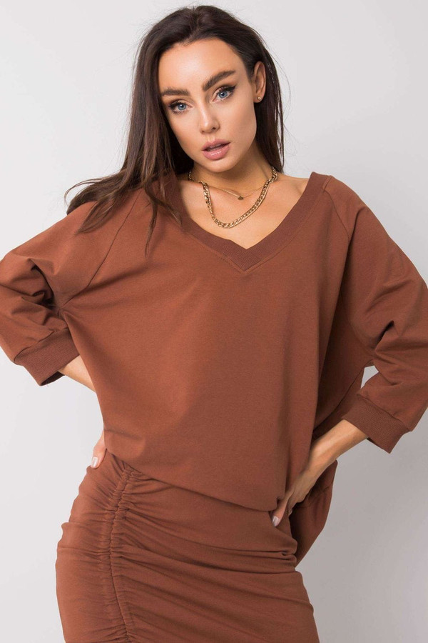 brown - Sweatshirt model 169858 Rue Paris U704-169858