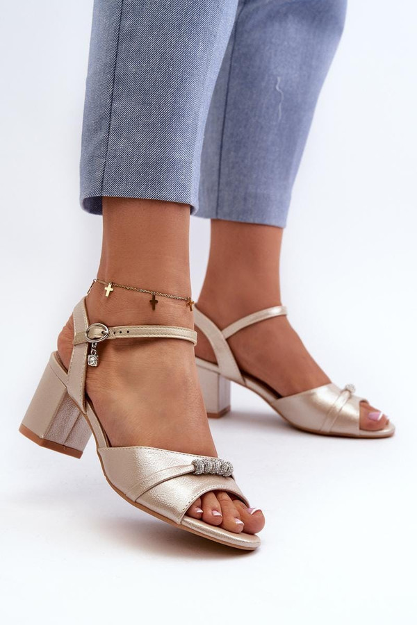 yellow - Heel sandals model 196331 Step in style U704-196331