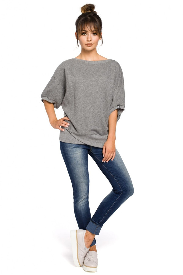 grey - Sweatshirt model 104231 BeWear U704-104231