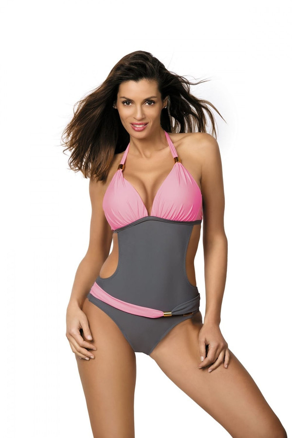 grey - Swimsuit one piece model 56727 Marko U704-56727