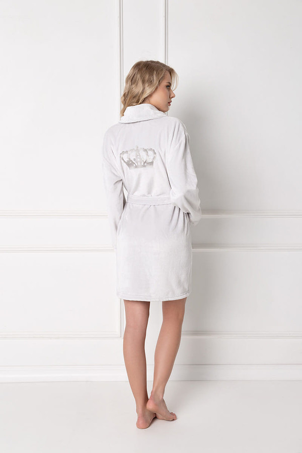 grey - Bathrobe model 136979 Aruelle U704-136979