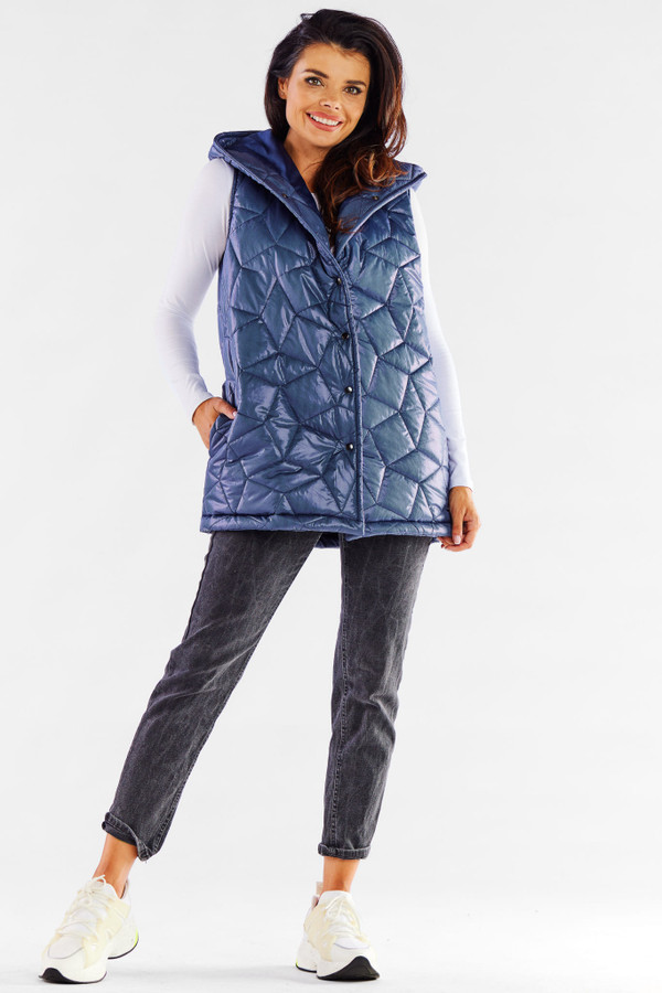 navy blue - Gilet model 173884 awama U704-173884