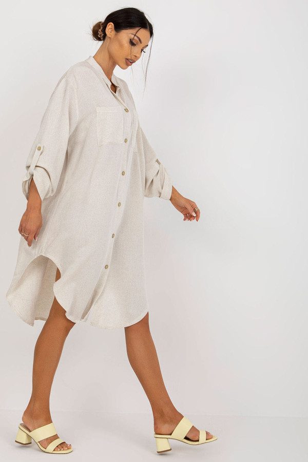 beige - Daydress model 179974 Och Bella U704-179974
