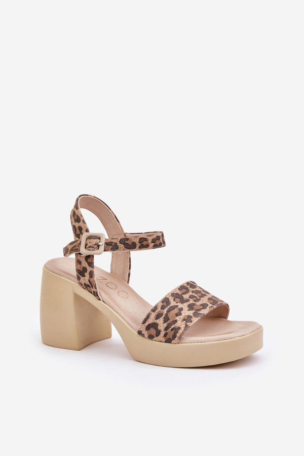 brown - Heel sandals model 210703 Step in style U704-210703
