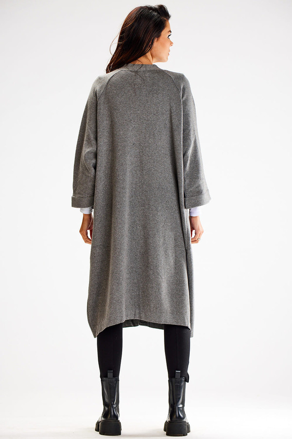 grey - Cardigan model 187119 awama U704-187119