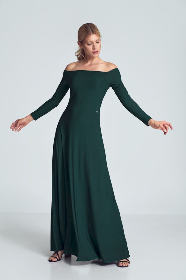 green - Long dress model 147923 Figl U704-147923
