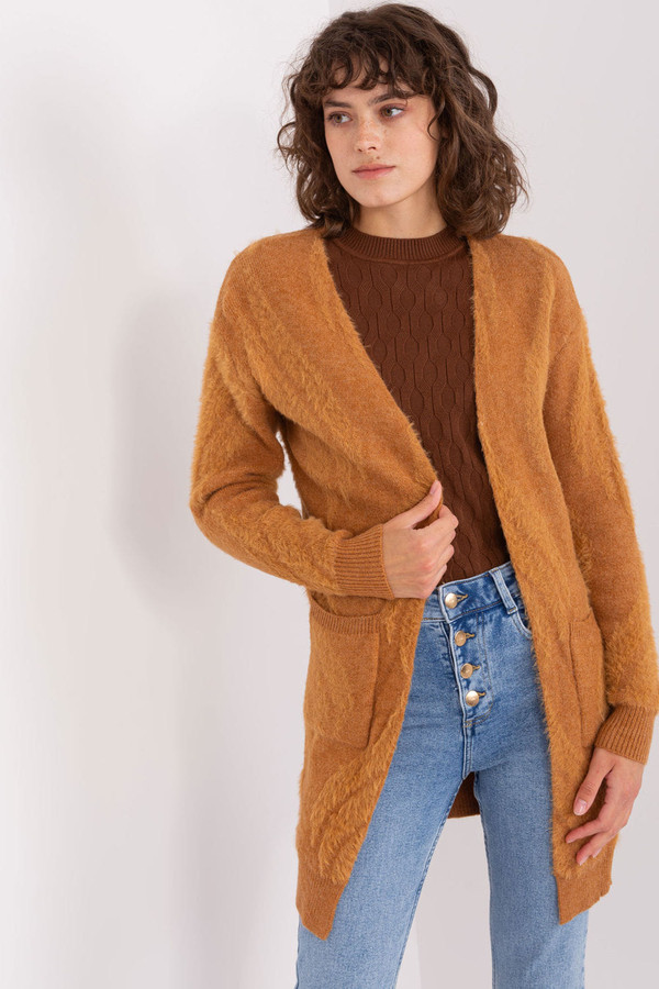 brown - Cardigan model 188284 AT U704-188284