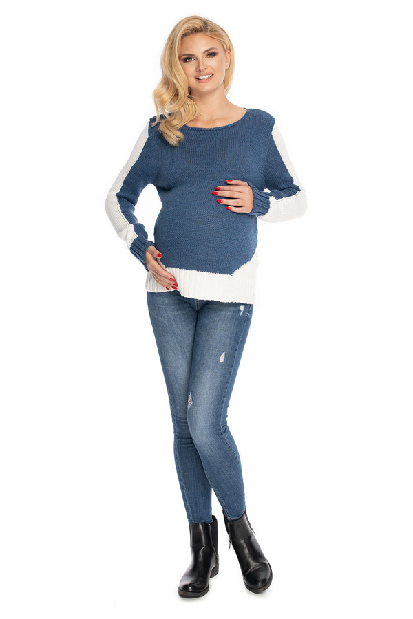 blue - Pregnancy sweater model 147497 PeeKaBoo U704-147497