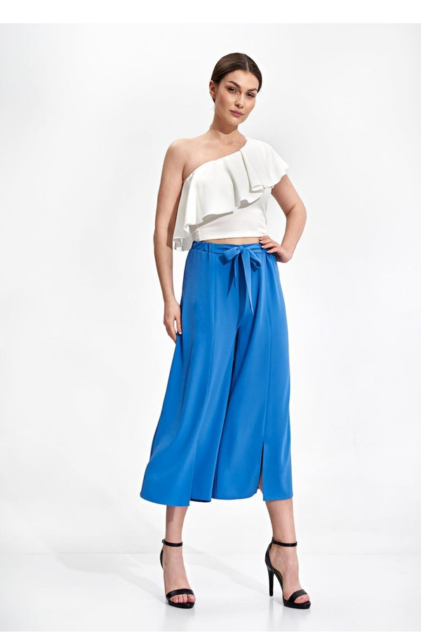 blue - Women trousers model 167230 Figl U704-167230