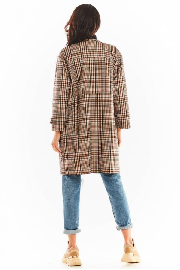 brown - Coat model 148982 awama U704-148982