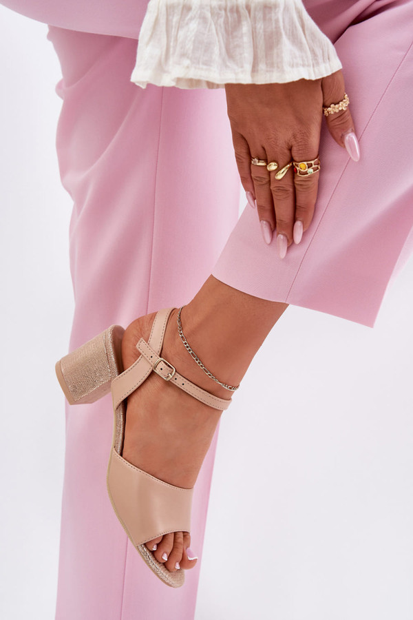 beige - Heel sandals model 213011 Step in style U704-213011