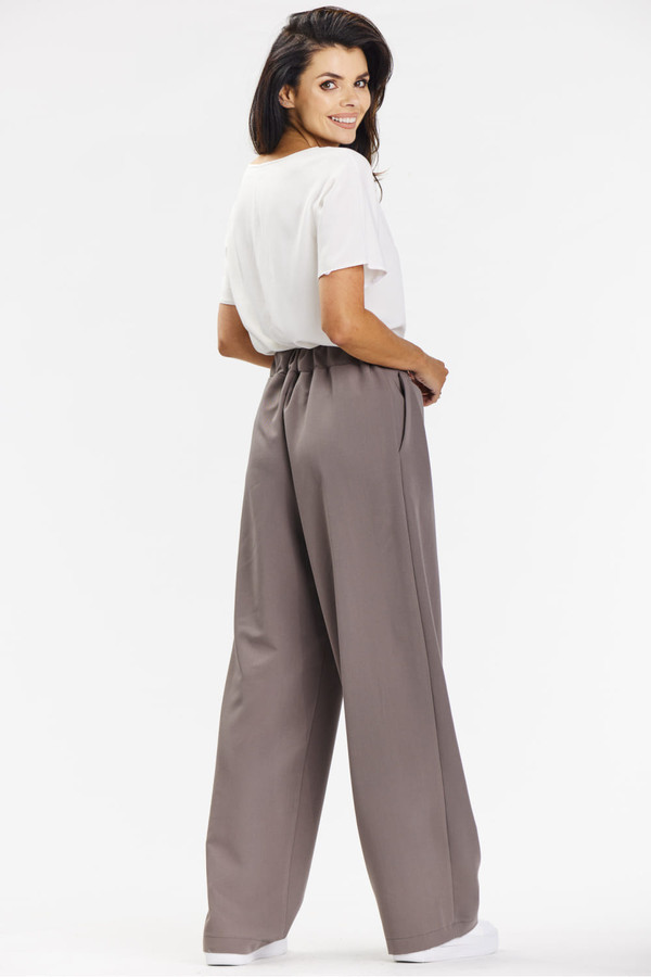brown - Women trousers model 201252 awama U704-201252