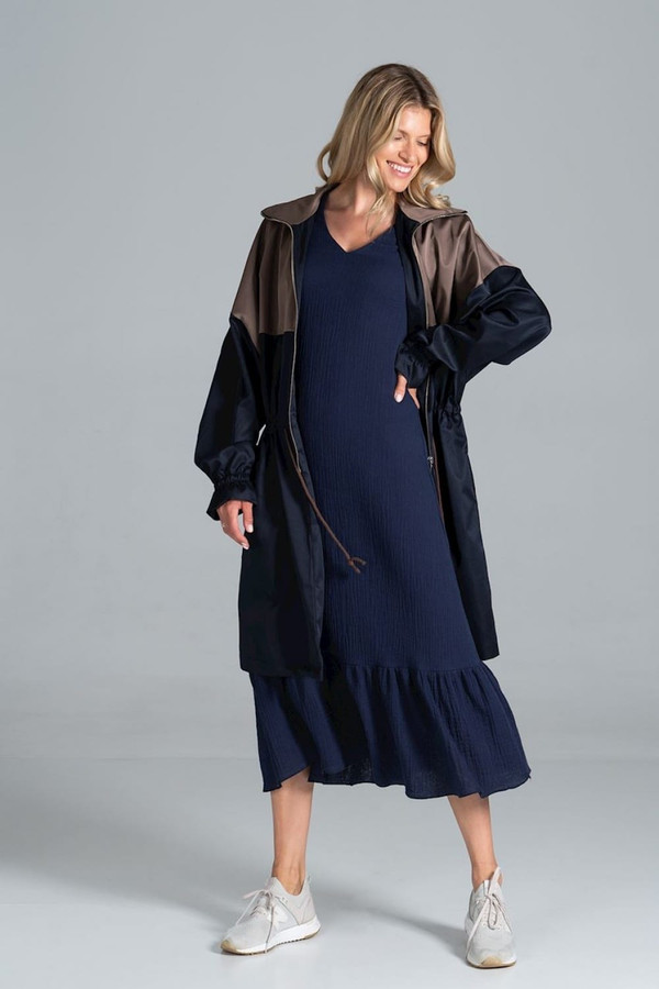navy blue - Coat model 157553 Figl U704-157553