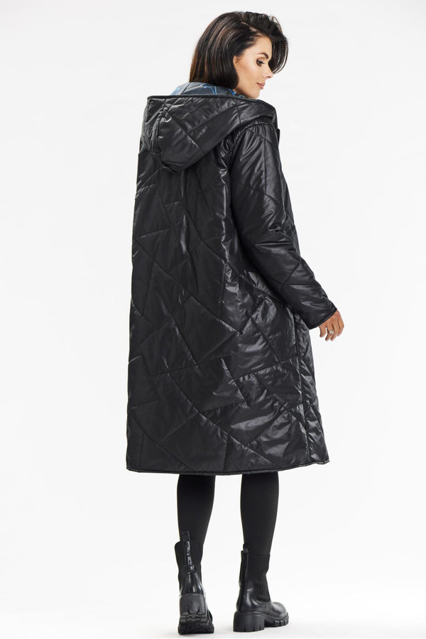black - Coat model 200549 awama U704-200549