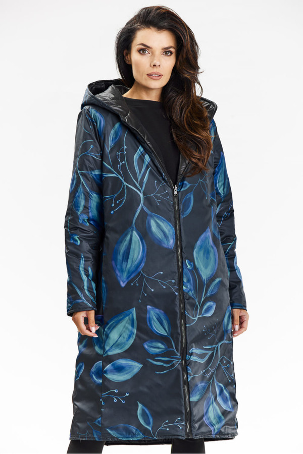 black - Coat model 200549 awama U704-200549