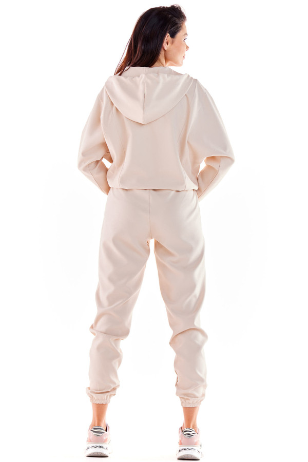 beige - Tracksuit trousers model 178655 awama U704-178655