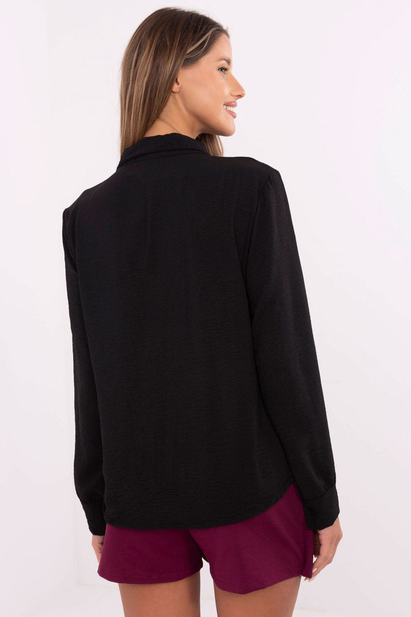 black - Long sleeve shirt model 203945 Italy Moda U704-203945
