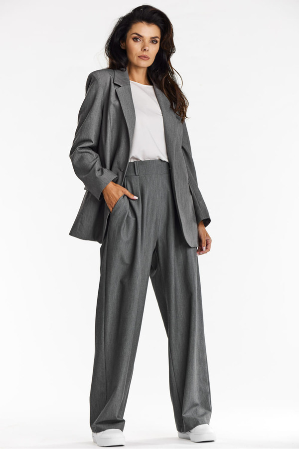 grey - Jacket model 200566 awama U704-200566