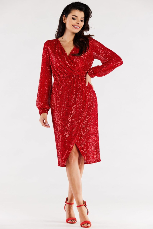 red - Evening dress model 174353 awama U704-174353