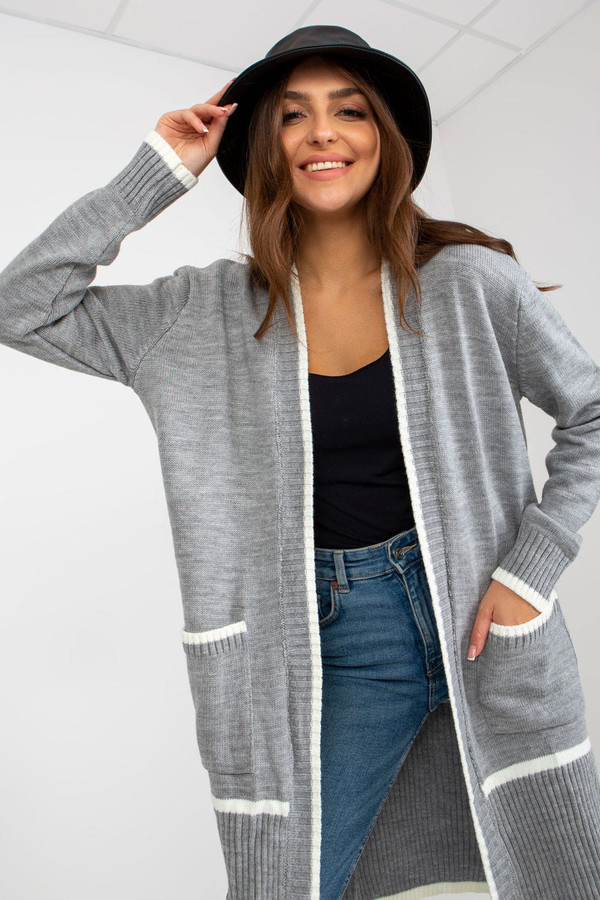 grey - Cardigan model 170765 Rue Paris U704-170765
