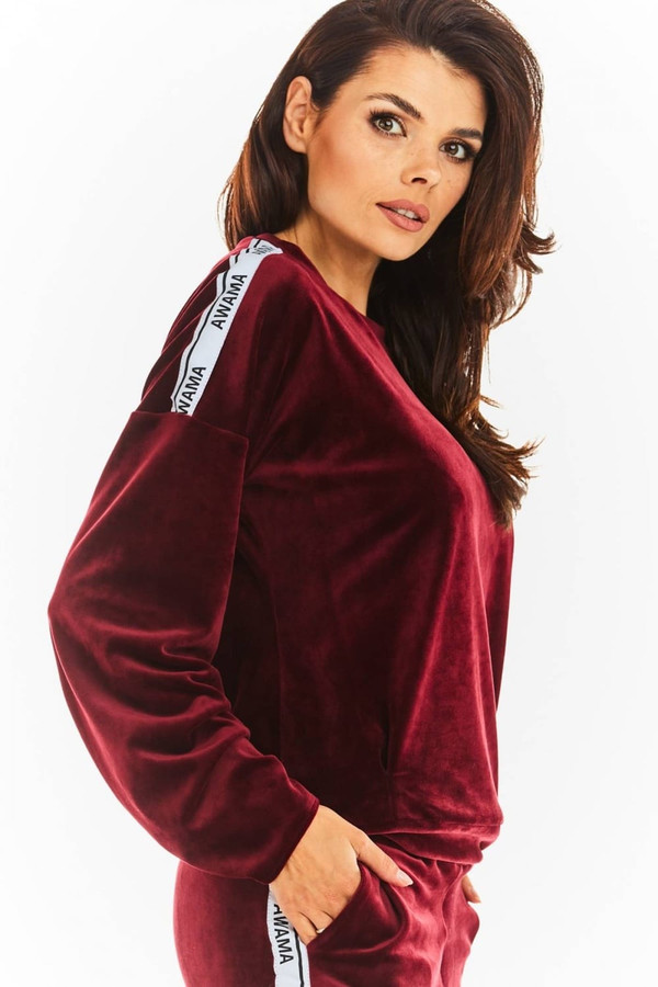 red - Sweatshirt model 149764 awama U704-149764
