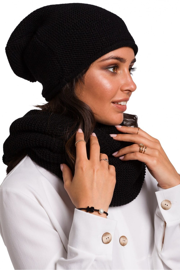 black - Cap model 136402 BE Knit U704-136402