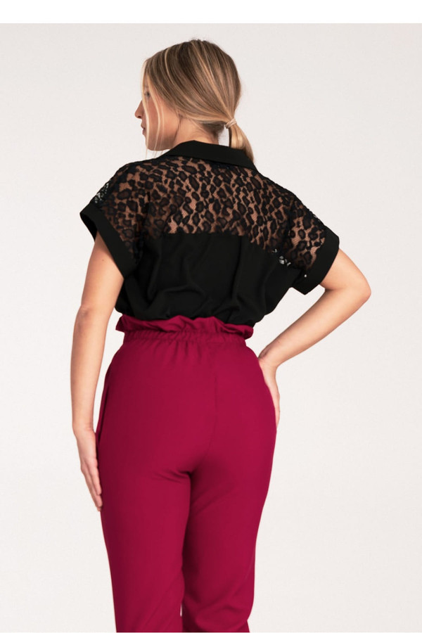 black - Short sleeve shirt model 204319 Figl U704-204319