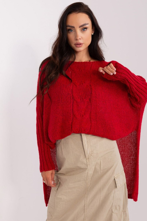 red - Jumper model 186802 Och Bella U704-186802