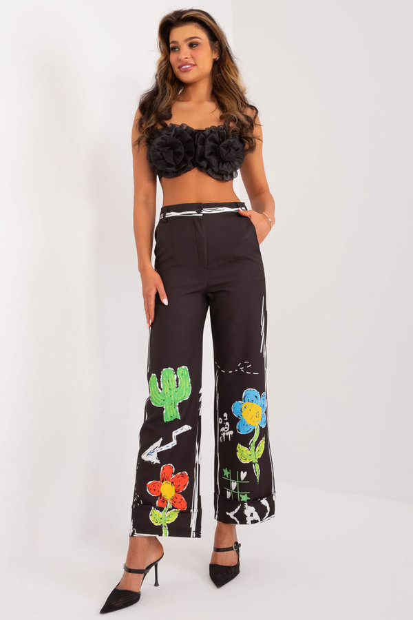 black - Women trousers model 196579 Italy Moda U704-196579