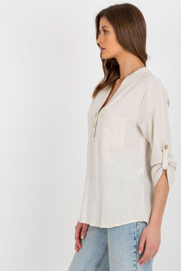 beige - Blouse model 179031 Rue Paris U704-179031