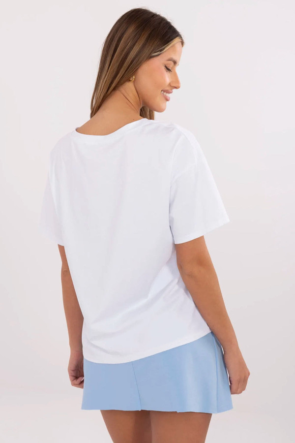 white - T-shirt model 213256 Italy Moda U704-213256