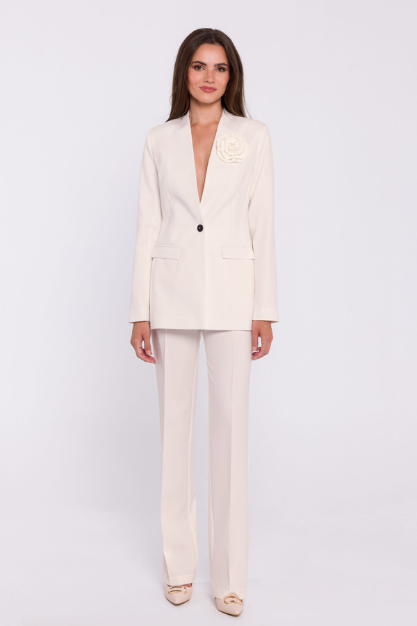 beige - Women trousers model 200372 Stylove U704-200372