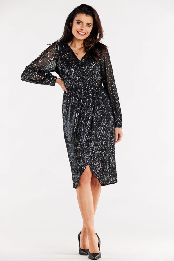 grey - Evening dress model 174354 awama U704-174354