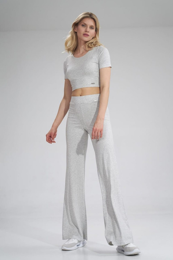 grey - Women trousers model 154716 Figl U704-154716