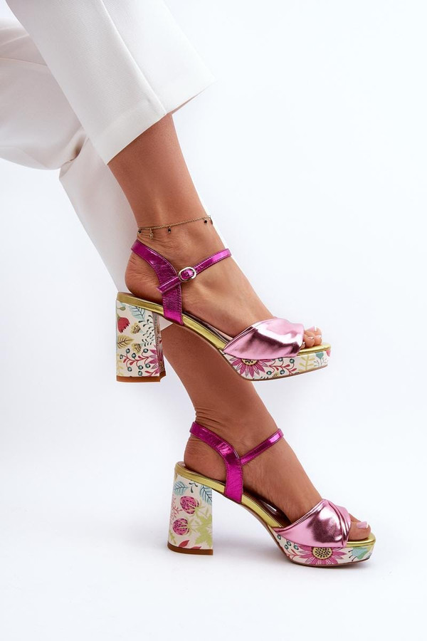 pink - Heel sandals model 196971 Step in style U704-196971
