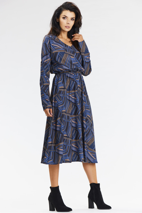 navy blue - Daydress model 200592 awama U704-200592