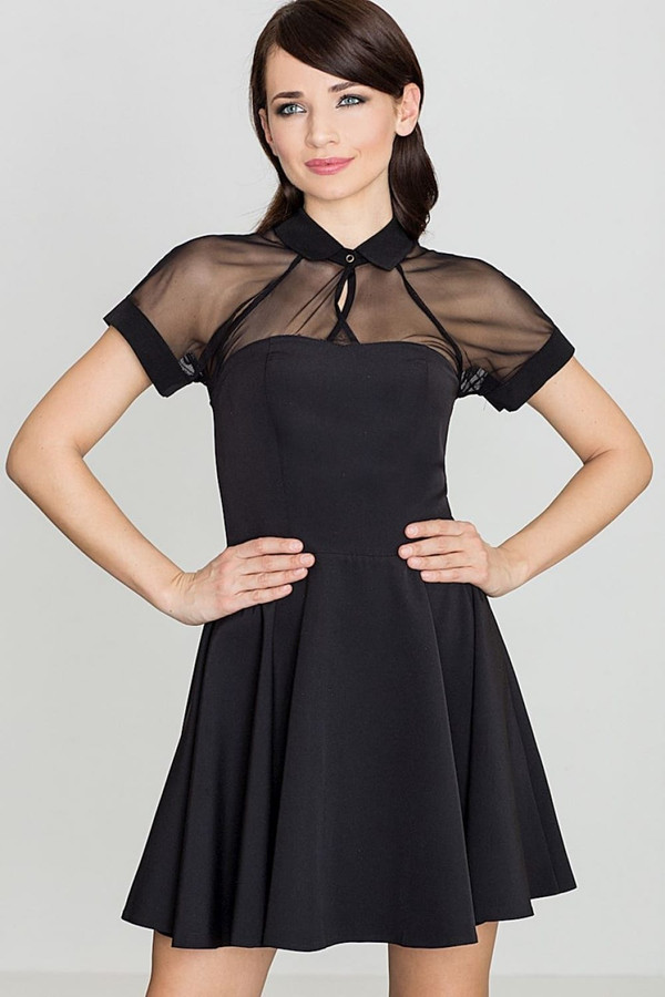 black - Short dress model 114300 Lenitif U704-114300