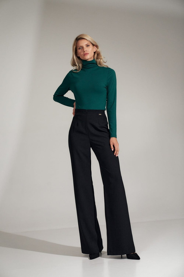 black - Women trousers model 150789 Figl U704-150789