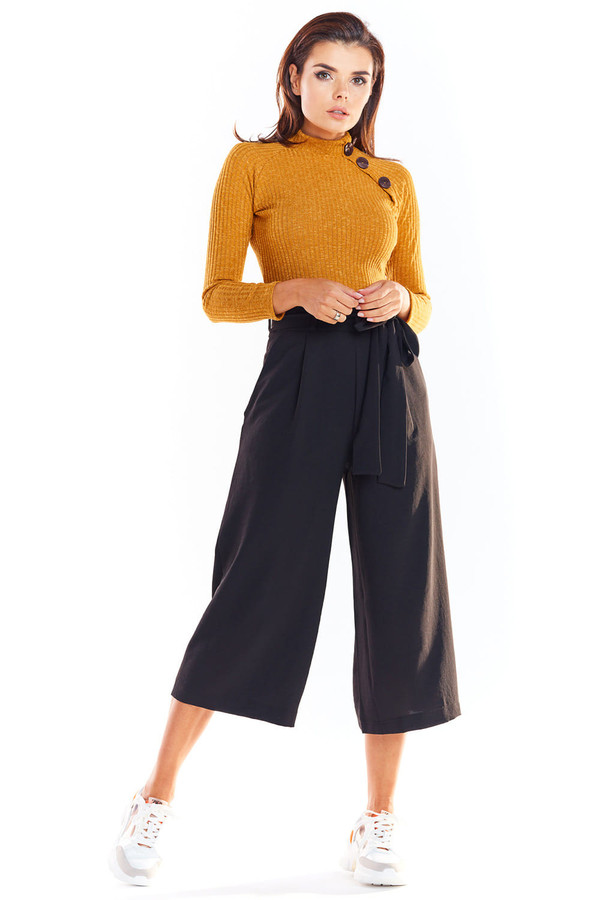 brown - Jumper model 139503 awama U704-139503
