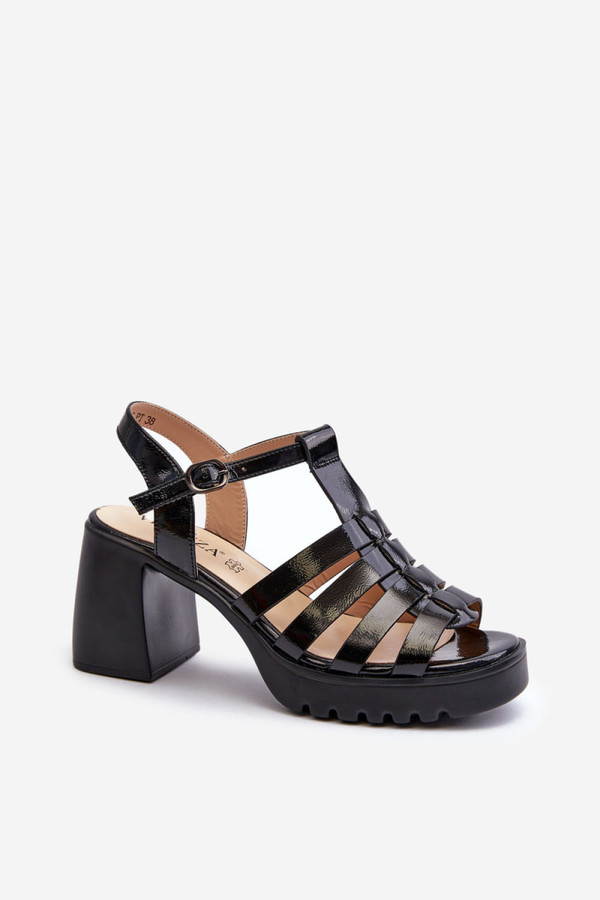 black - Heel sandals model 211947 Step in style U704-211947